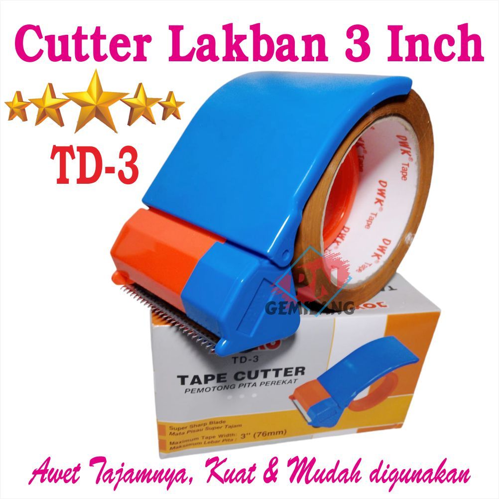 

Pemotong LAKBAN / TAPE Perekat Joyko TD-3 Tape Dispenser LAKBAN BESAR 3 INCH Tape Cutter 3 INCH