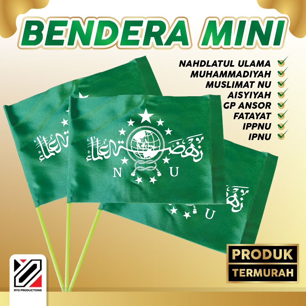 [TERMURAH] Bendera NU | Bendera Muhammadiyah | Bendera Fatayat | Bendera Muslimat | Bendera Aisyiyah