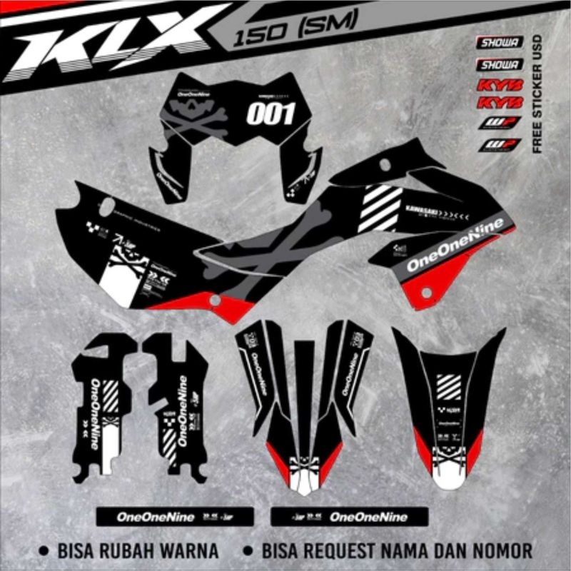 decal KLX SM stiker KLX SM decal full body KLX terbaru