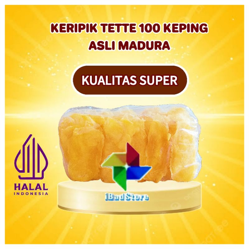 

Keripik Tette Keripik Singkong isi 100 Keping Madura | Kripik Tette singkong