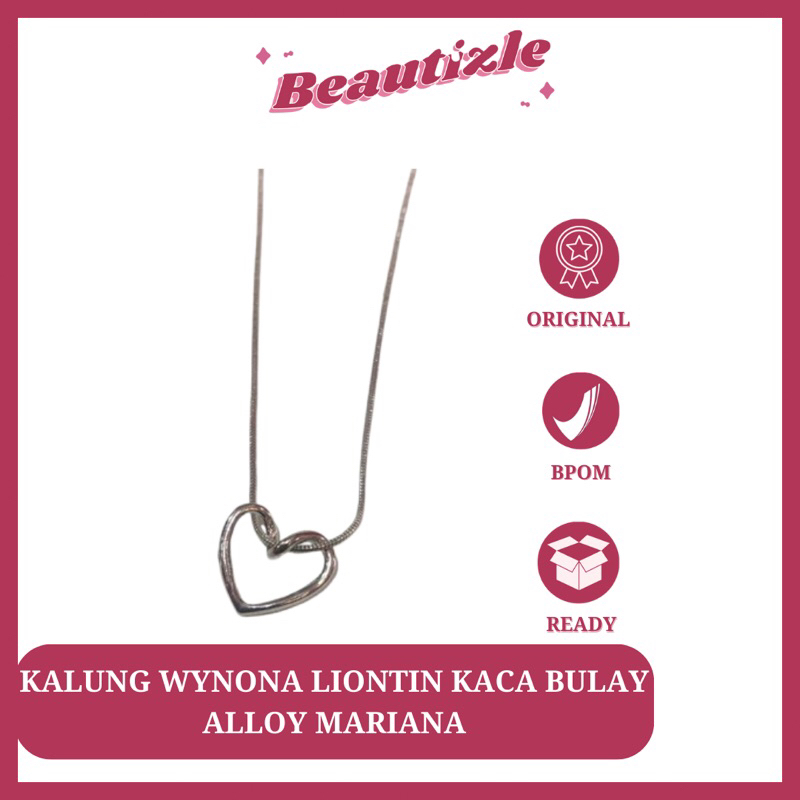 Kalung Wynona Liontin Kaca Bulay Alloy Mariana