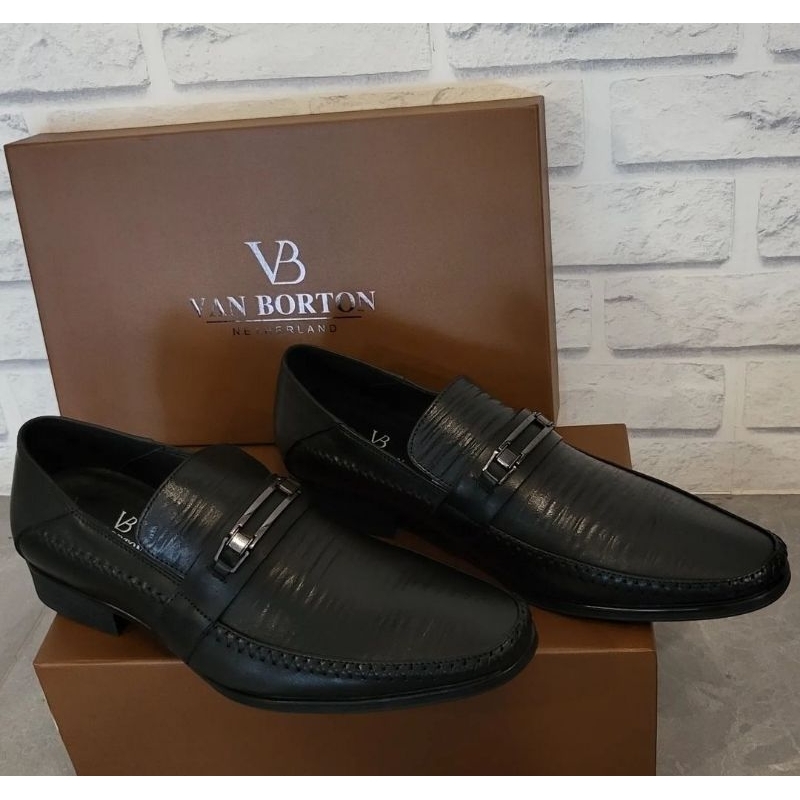 SEPATU KANTOR PRIA VAN BORTON KULIT SAPI 100%