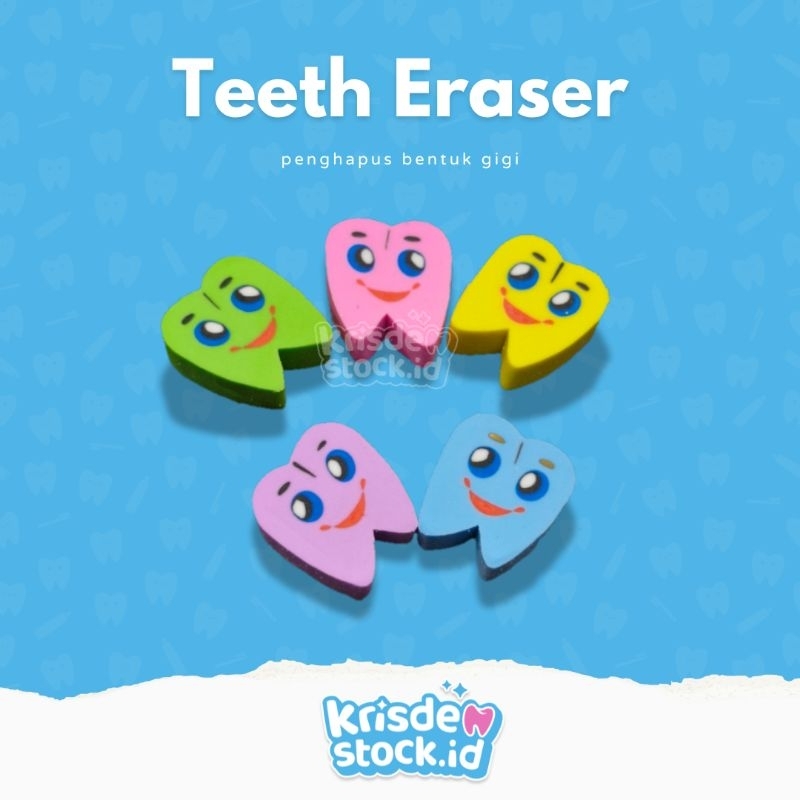 

Penghapus Bentuk gigi / Teeth Eraser / Suvernir Pasien Gigi Anak (Harga tertera untuk 4 pcs)