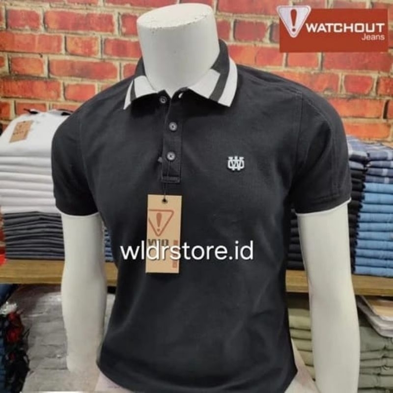 WATCHOUT JEANS ORIGINAL kaos wangki pria lengan pendek JK500430001 BLACK