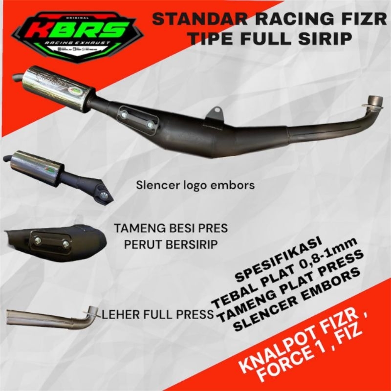 KNALPOT FIZR/FIZ,FORCE1, FISR MODEL AHM FULL SIRIP SUARA GARING PREPET BY KBRS RACING EXHAUST VOL 2