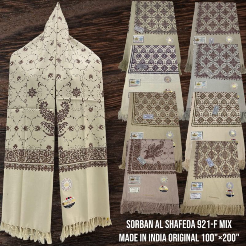 PREMIUM AL ASAS SORBAN RIDA AL-SHAFEDA ORIGINAL 921-F MADE IN INDIA