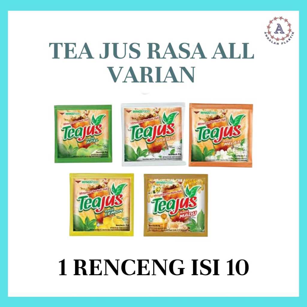 

TEA JUS ALL VARIAN RASA 1 RENCENG ISI 10