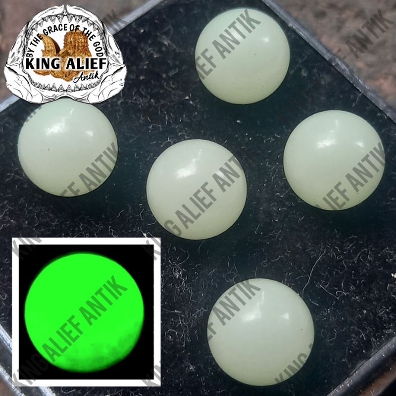 Big Series Batu Permata Delima Nur Sulaiman Glow In The Dark Menyala Dalam Gelap Bentuk Bulat Bola U