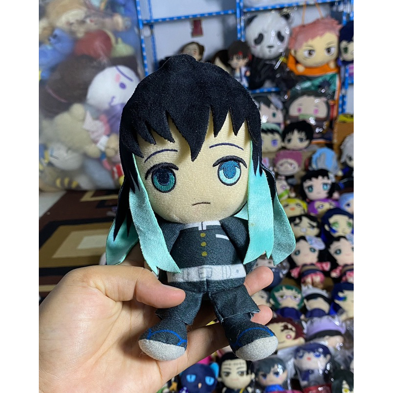 Boneka Demon Slayer Kimetsu No Yaiba Chibi Plush Muichiro Tokito Bandai Official Merch
