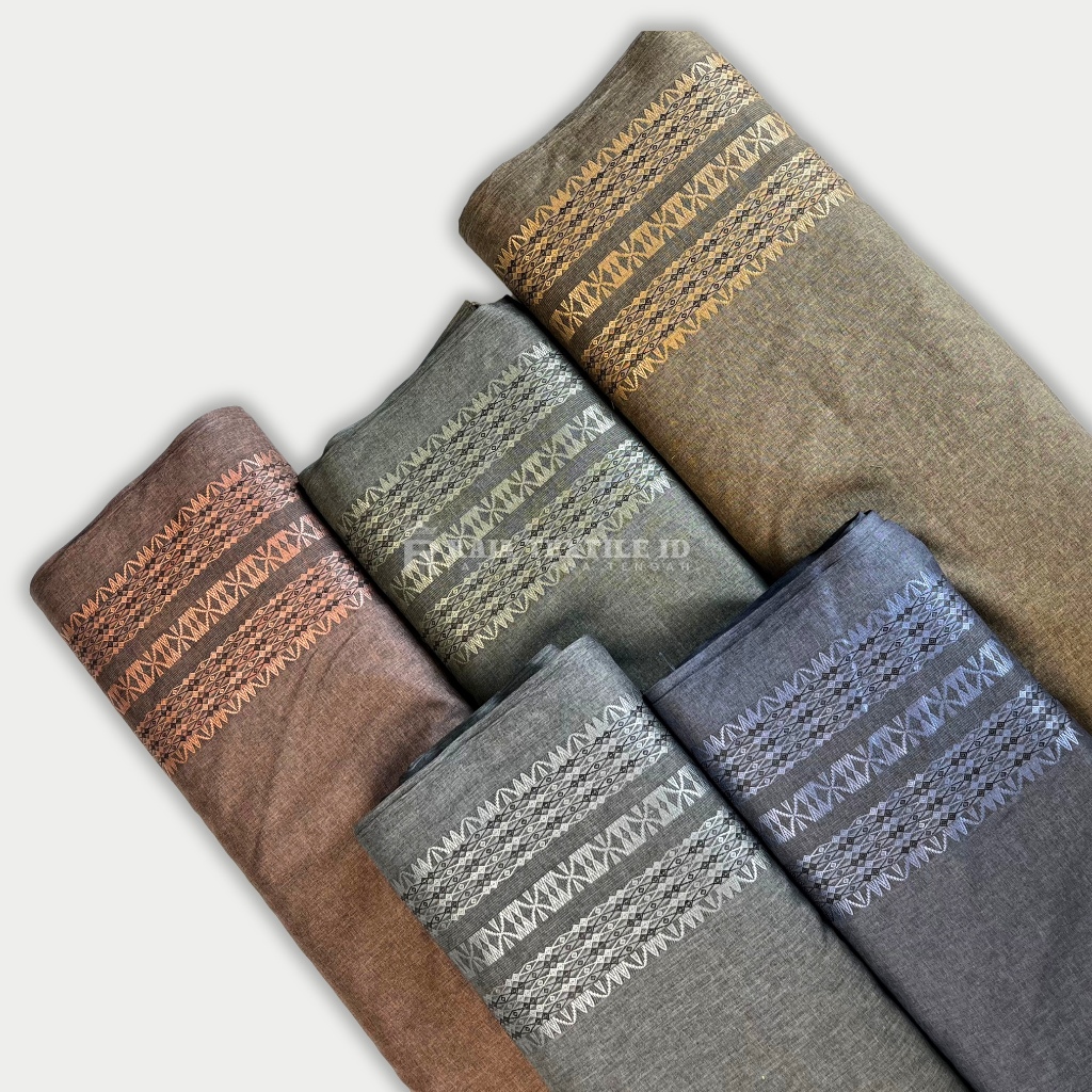 Kain Katun Madinah Bordir Bahan Baju Koko Premium