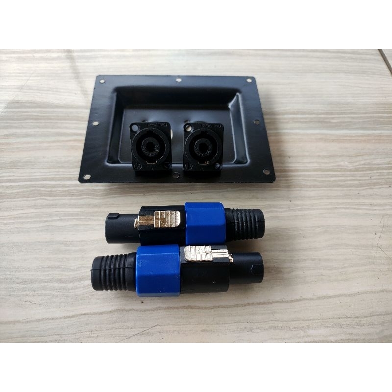 Terminal Speaker Speakon Spikon Plus Soket Dan Jack Speakon