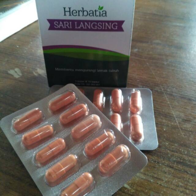Herbatia Sari Langsing 1 STRIP ISI 10 KAPSUL - Mengurangi Lemak Tubuh/Mendetoks Tubuh
