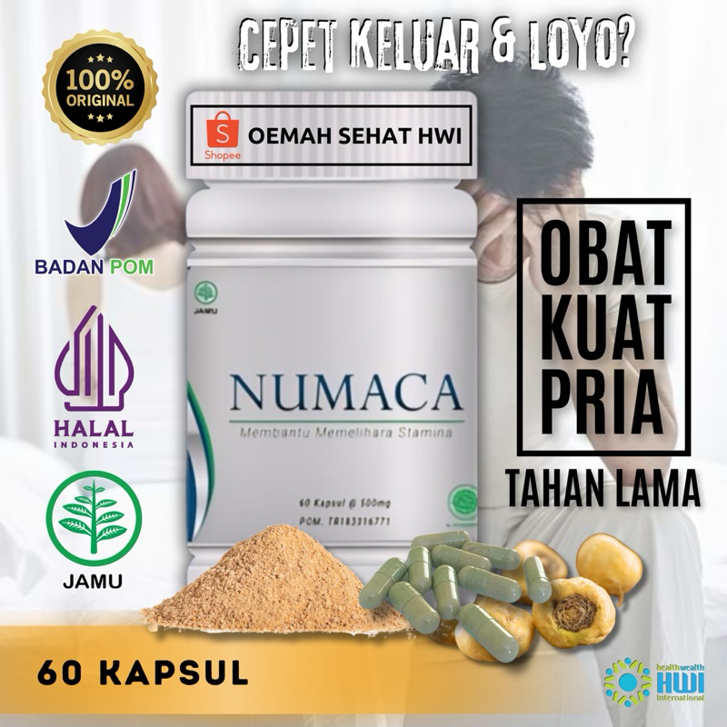 Obat Kuat Pria Tahan Lama NuMaca HWI Original 100% COD Bayar di Tempat