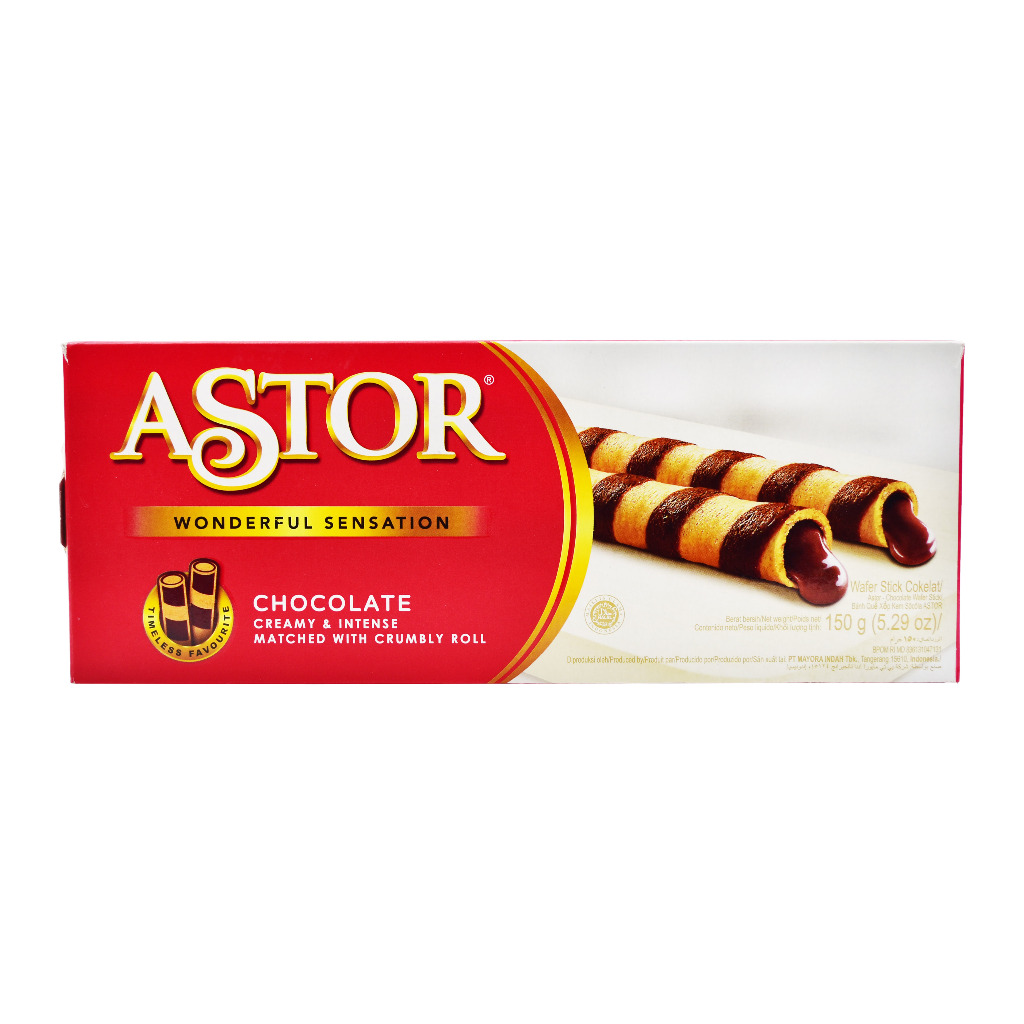 

Biskuit Wafer Roll ASTOR Choclate Creamy & Intense 150 gr