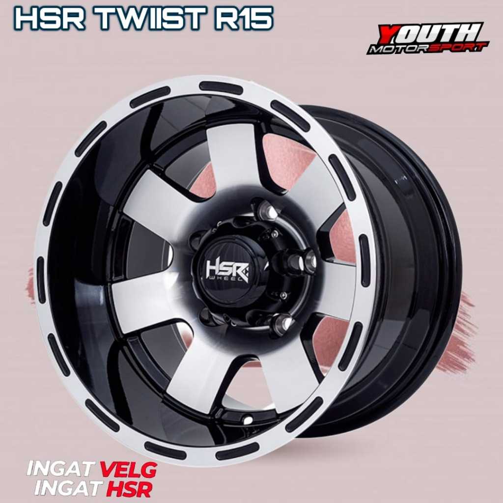 VELG R15 HSR TWIIST UNTUK MOBIL JIMNY,KATANA,FEROZA,TAFT DLL