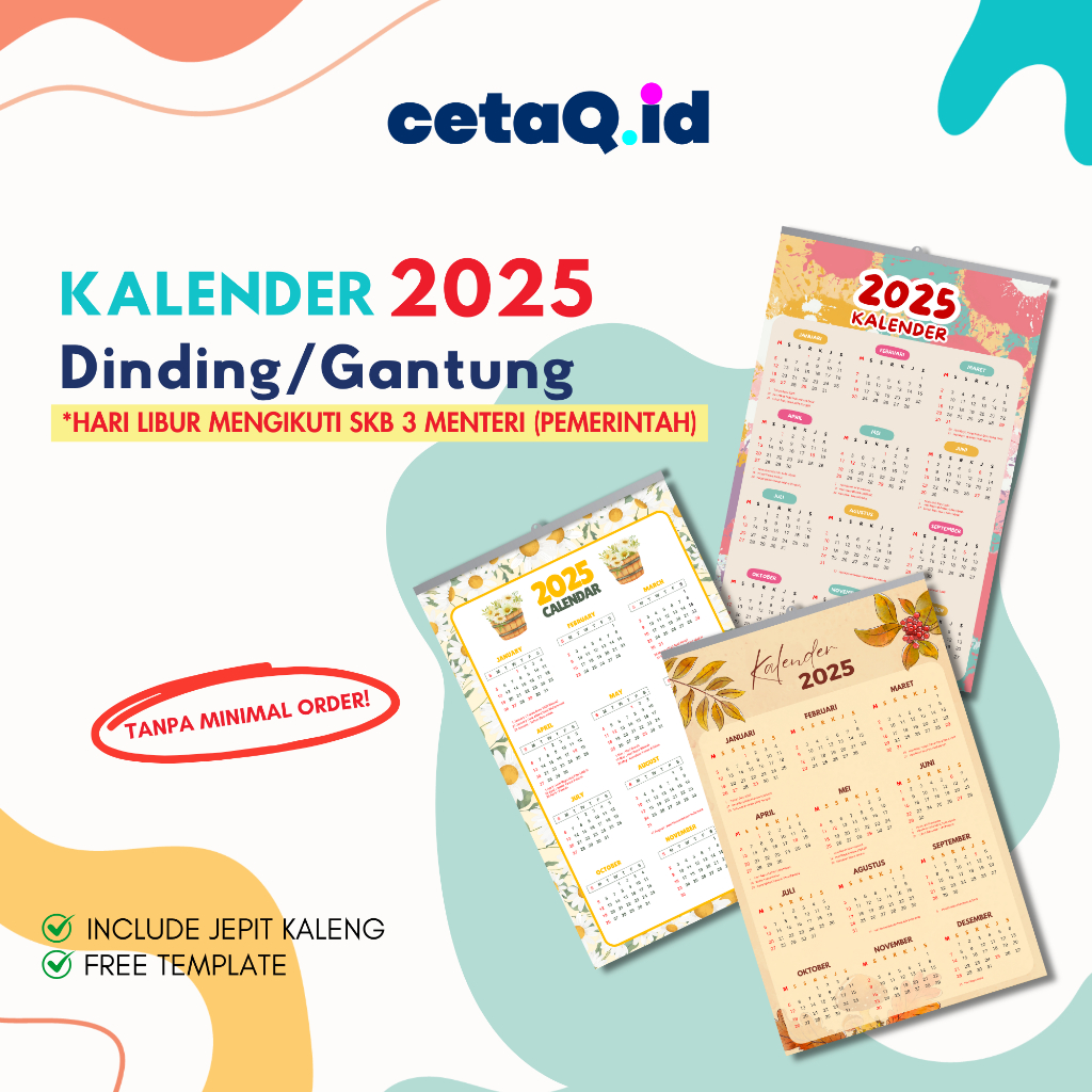 

Cetak Kalender Dinding Custom Satuan A3+ | Kalender Dinding 2025 | Kalender Gantung