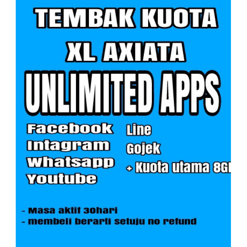 ISI ULANG TEMBAK XL AXIATA UNLIMITED APPS