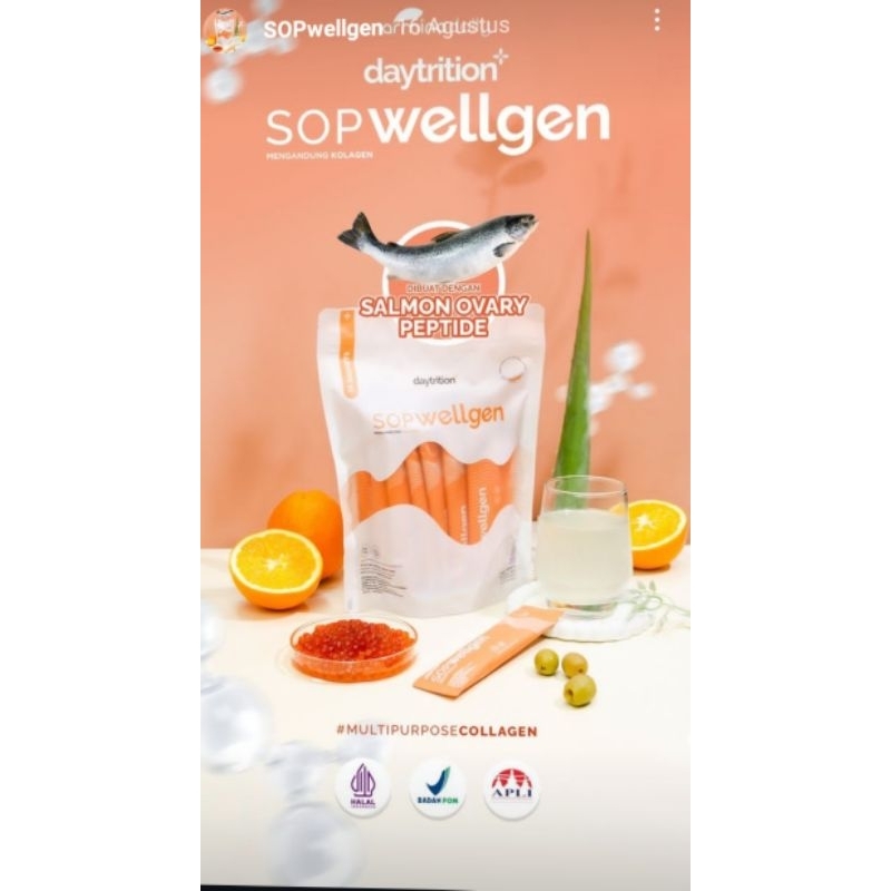 

Collagen Daytrition SopWallgen Salmon Armina Daily 1 Pack Isi 14 Sachet