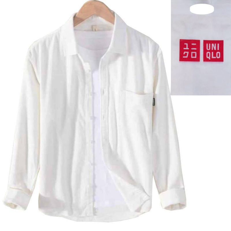UNIQLO KEMEJA KERAH PANJANG POLOS/UNiQLO KEMEJA PANJANG