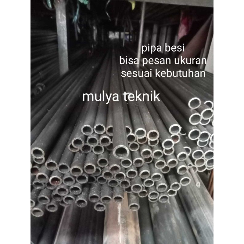 pipa besi ukuran od 8mm × id 6mm × 1000mm jual pipa besi/hollow besi alat pertukangan material konst