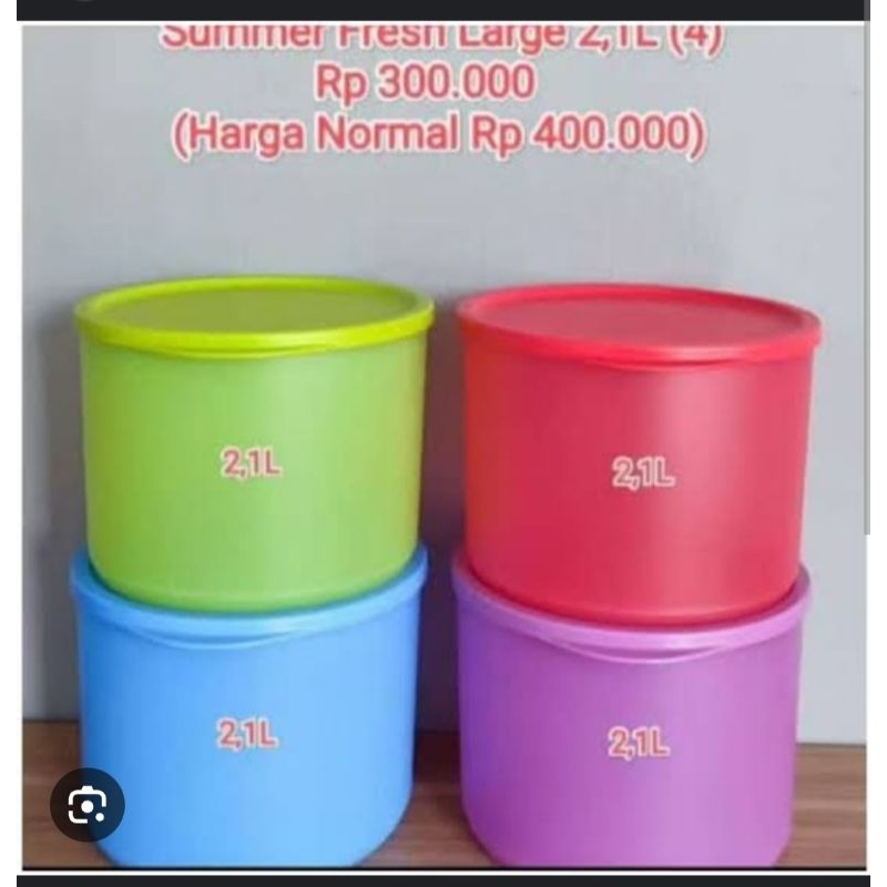 Tupperware Tropical Round 4pcs Uk 2.1L Toples