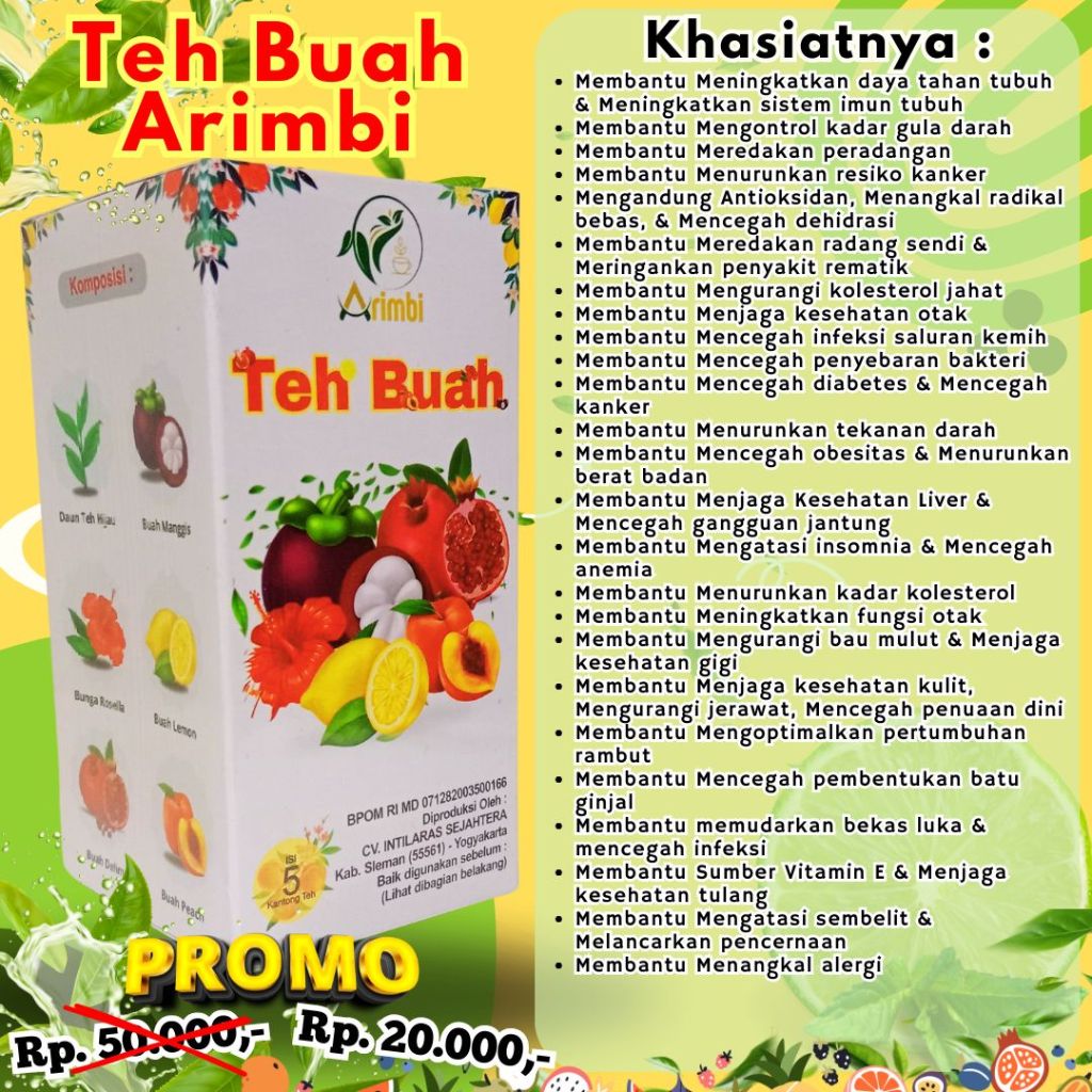 

Teh Buah Arimbi, Teh Arimbi, Teh Buah,Teh Buah Untuk Membantu Menurunkan berat badan,Teh Buah Untuk Membantu Menurunkan kadar kolesterol,Teh Buah Untuk Membantu Meningkatkan fungsi otak,Teh Buah Untuk Membantu Mengurangi bau mulut,