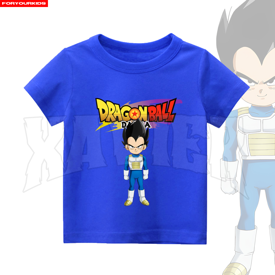BAJU ANAK KAOS ANAK KARAKTER VEGETA MINI DRAGON BALL DAIMA ANIME