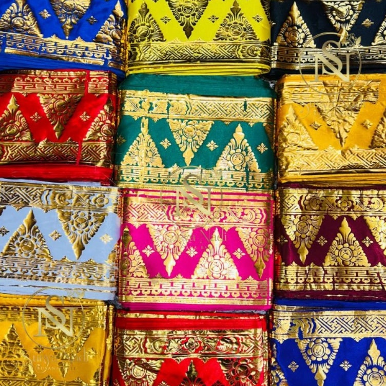 Kepuasan Belanja Selendang ider ider prada emas bali meteran  Kain prada emas