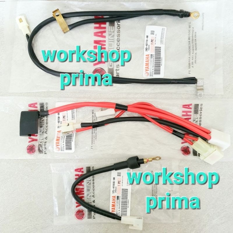 kabel sikring plus accu aki 5tl dinamo bendik relay stater masa mio lama sporty smile 2004 - 2012 or