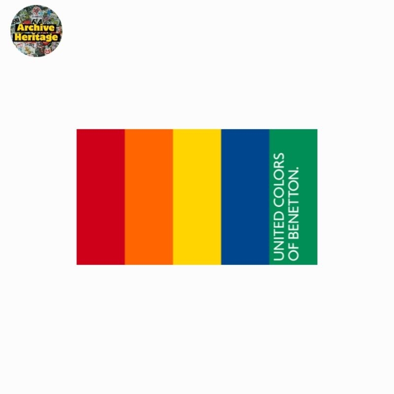 

sticker United Colors of Benetton rainbow brand clothing stiker