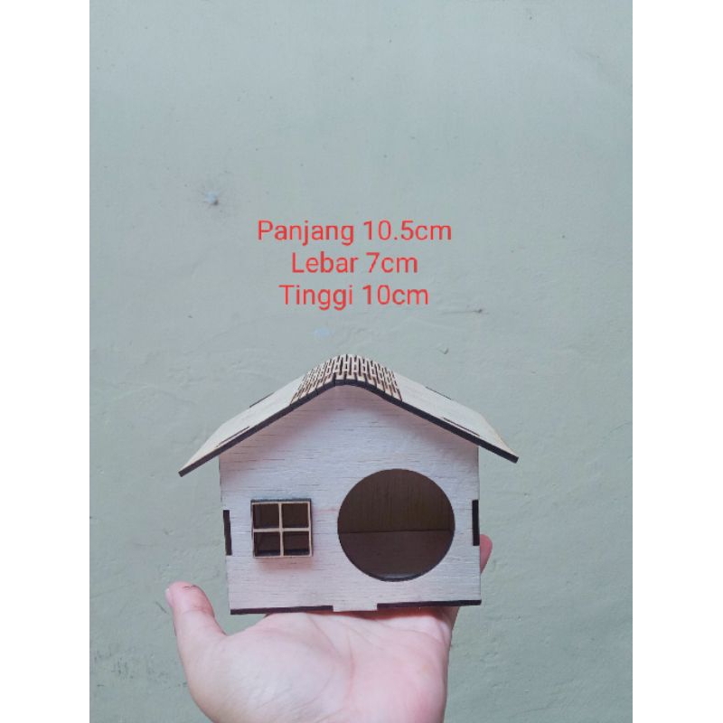 Rumah Hamster Rumah Lengkung Mini Laser Cutting