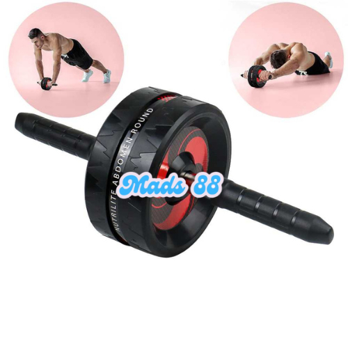 Rol Roller Roda Alat Olahraga Gym Fitness Latihan Pembentuk Otot Tubuh Badan Portable