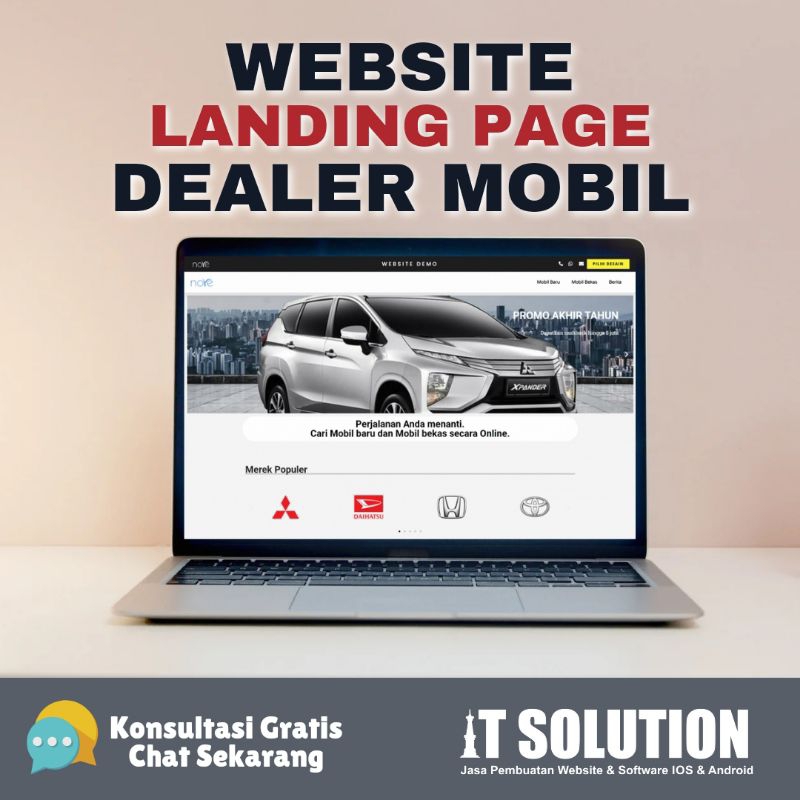 WEBSITE LANDING PAGE DEALER MOBIL - Jasa Website Marketing Agen Sales Makelar Mobil Motor - IT SOLUT