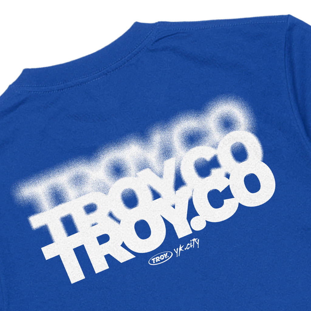 Troy Company Tshirt Royal Blue Blur TXT - Kaos Lengan Pendek Kaos Biru Benhur MTD 2765