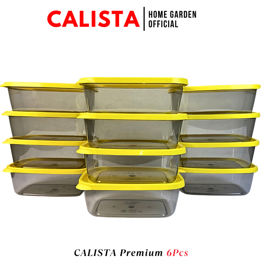 [ CALISTA ] TOPLES PLASTIK CALISTA FURANO SMOKE 6PCS WADAH PLASTIK PENYIMPANAN MAKANAN DI KULKAS