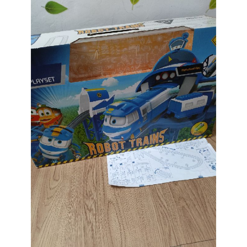 silverlit robot trains station playset preloved like new