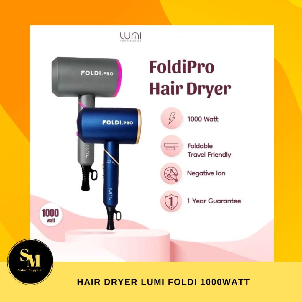 Lumi Hairdryer  Foldi Pro 1000Watt - Pengering Rambut - Lumi