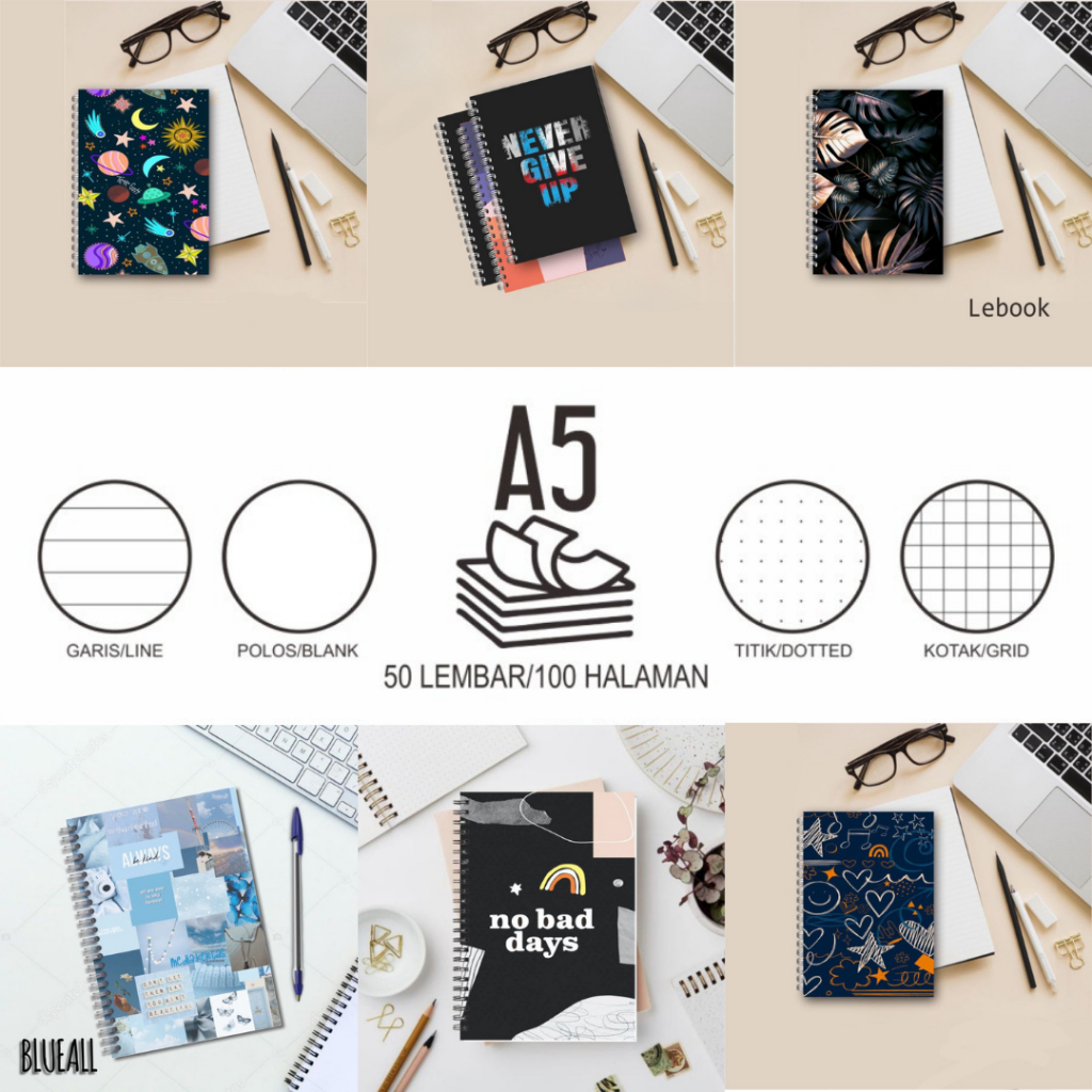 

Notebook Custom Ukuran A5 A6 B5 Hadiah Buku Seminar Buku Souvenir Murah