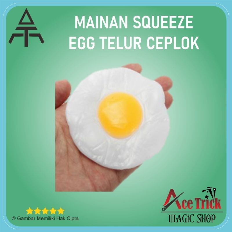 Mainan Squeeze Egg Telur Ceplok - Squishy Bentuk Telur Ceplok