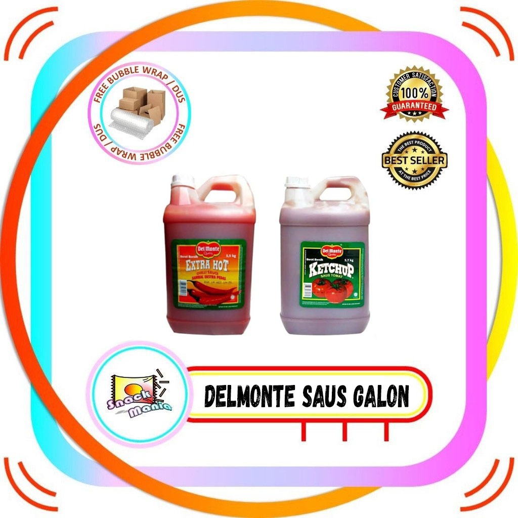 

DELMONTE Saos Tomat Ketchup Tomato | Extra Hot Sauce Galon 5.7 Jerigen 5 Kg
