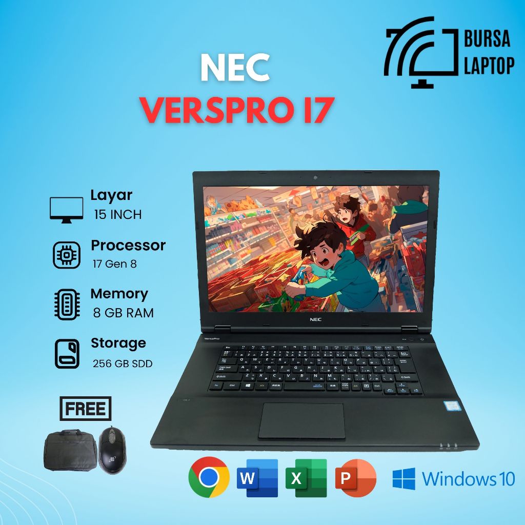 Laptop NEC Versapro Core I7 Gen 8 Ram 8gb Ssd 256gb Murah Bergaransi