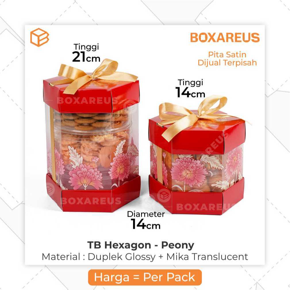 Box Toples CNY Packaging Imlek Dus Kemasan Kue Kering | TB Hexagon