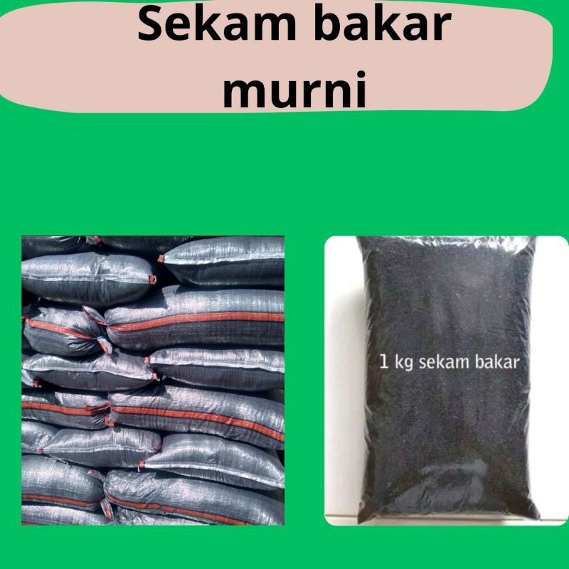 TERLARIS.. sekam bakar karung 1kg, Sekam bakar Murni
