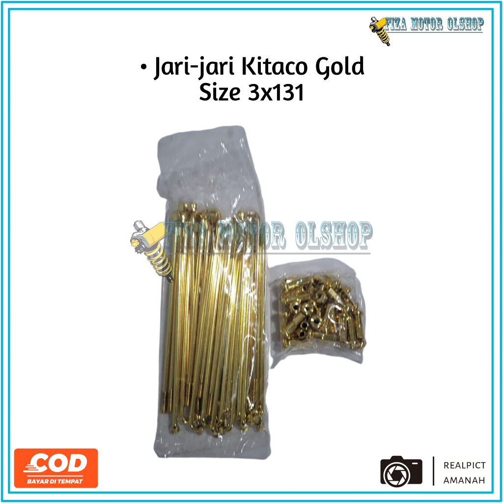 Ruji Jari Jari Motor All Motor Gold Jari-jari Gold Chrome Black 9X172 Ori Original Kitaco TDR TAD Ra