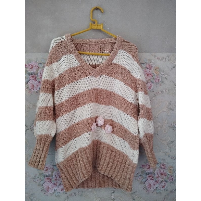 preloved sweater rajut velvet