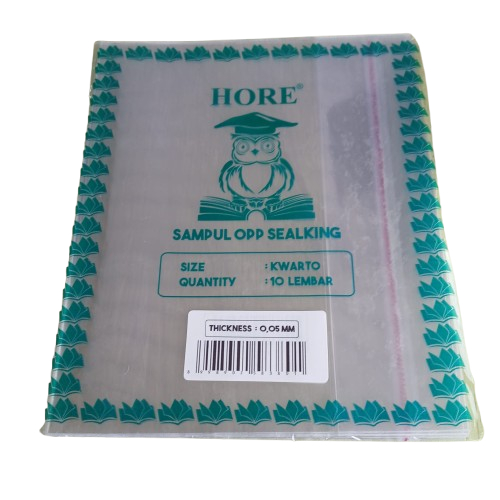 

HORE SAMPUL PLASTIK 0.05 MM KWARTO - 10 LEMBAR