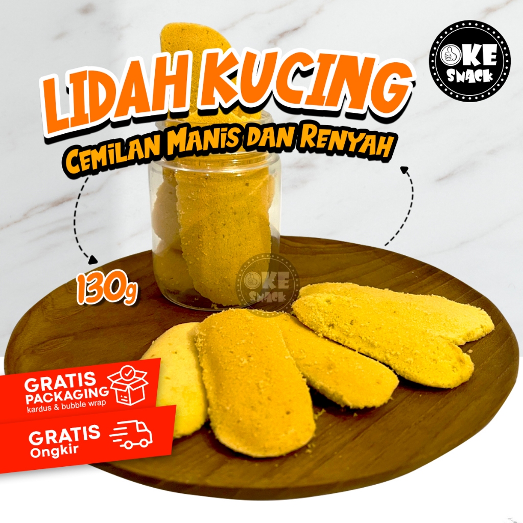 

Kue Lidah Kucing 130g | Kue kering Manis Lidah Kucing