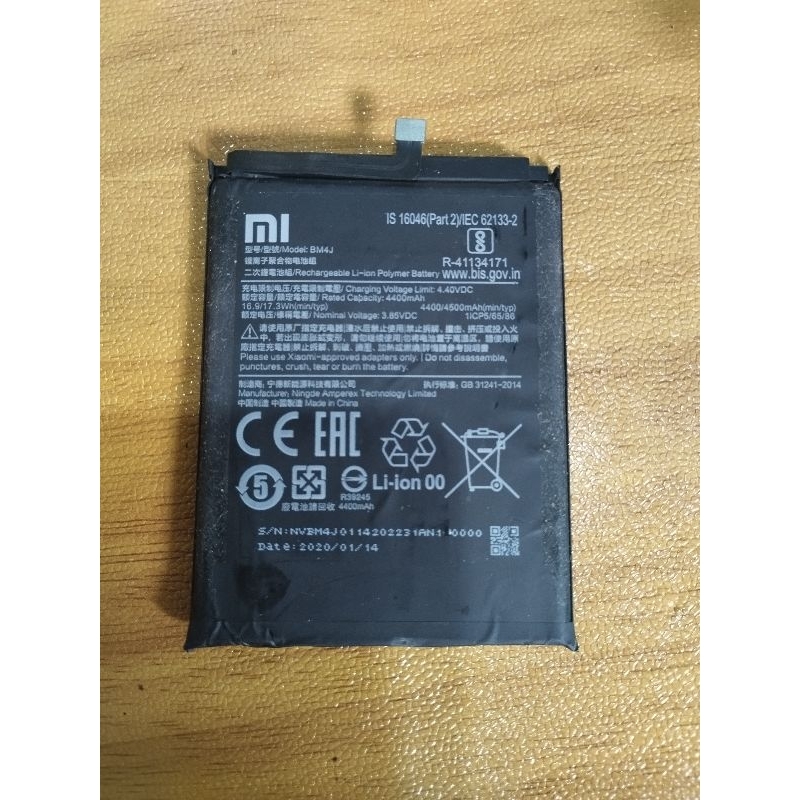 Baterai redmi note 8 pro BM 4J ori cabutan