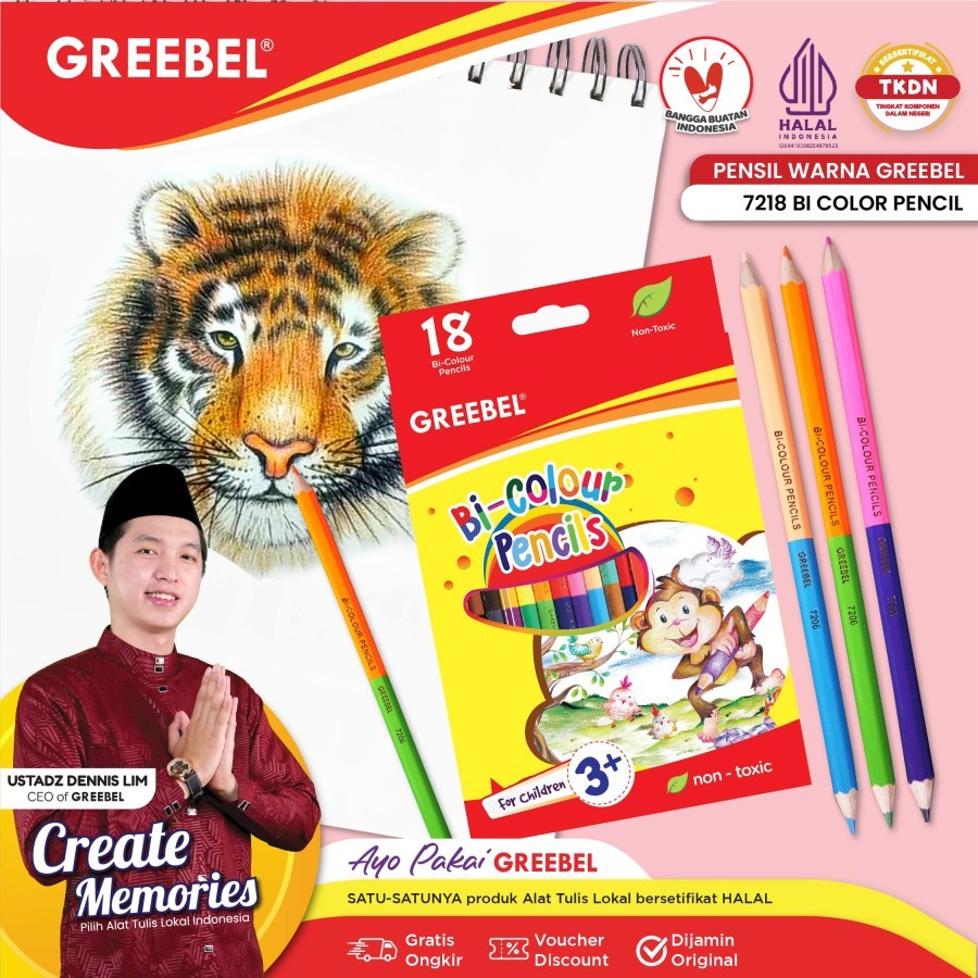 

PENSIL WARNA (7218) BI COLOUR 36 WARNA