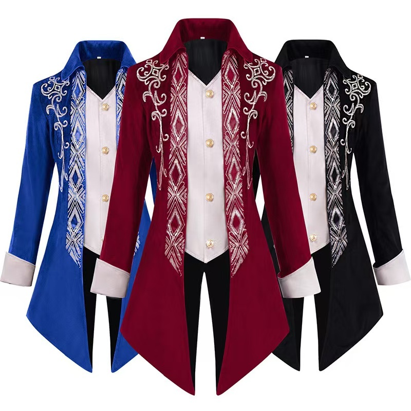 Men's tailcoat, medieval jacket, Gothic Victorian era frock jacket, uniform